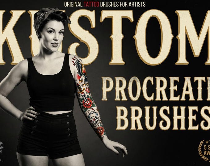 Procreate Tattoo Brushes: The Real Needles - 80+ Custom Brush Set