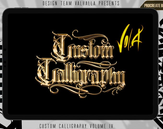 Procreate, Custom Calligraphy Volume 4