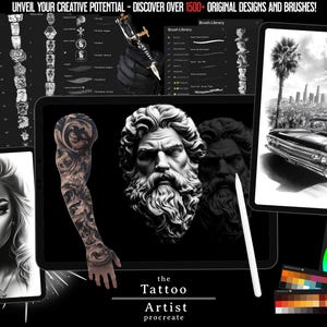The Tattoo Artist, 1500 brushes & references, Tattoo encyclopedia, all in one collection!