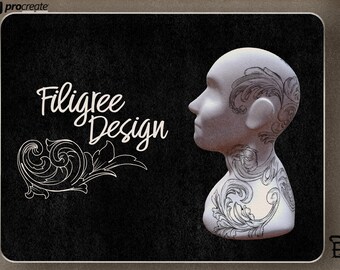 Procreate/ Filigree design kit