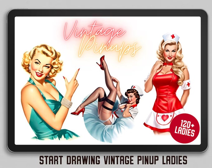 Drawing Vintage pinups