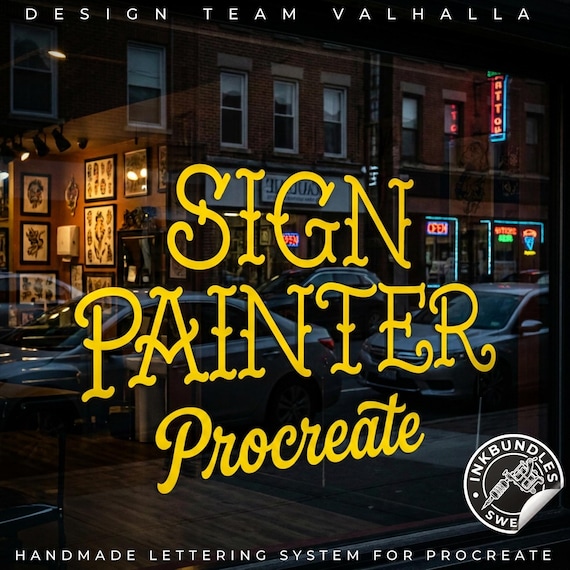 Procreate - The Sign Painter, Handmade lettering system, Digital Download