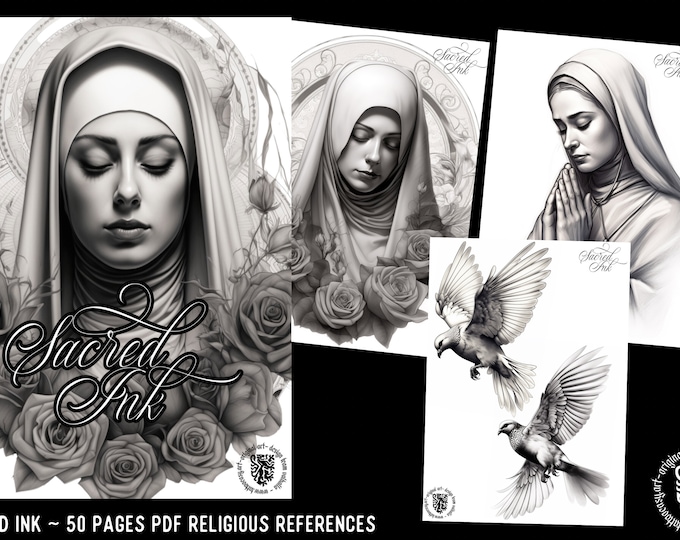 Pdf, tattoo art references, custom art, “sacred ink”