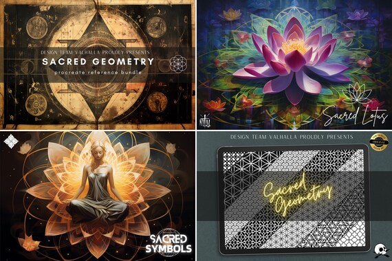 Sacred Geometry Procreate Brushes: 300+ Stamps & Patterns