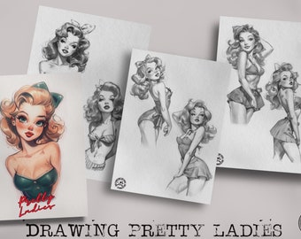 Pretty Ladies / Tattoo flash pdf book