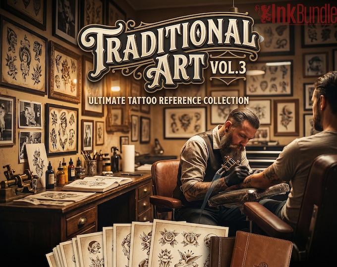 Traditional Tattoo Art vol.3 - custom art, digital download Procreate Stencils