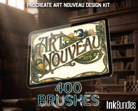 Art Nouveau Procreate Kit: ~400  Stamp Brushes (PDF)