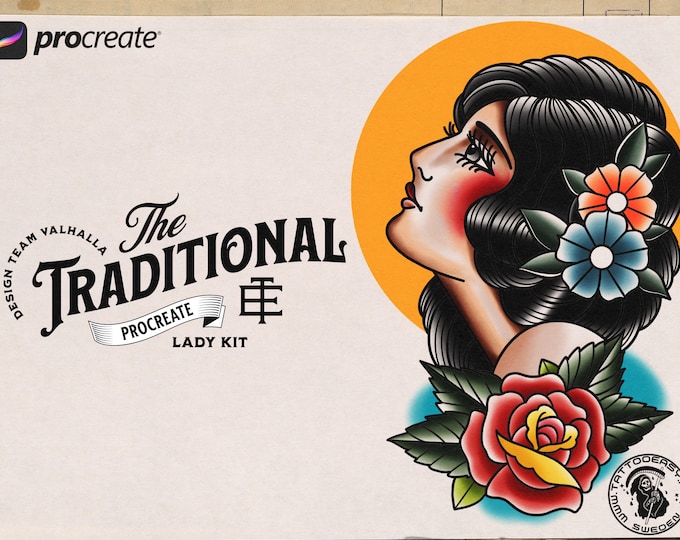 Procreate ~ The traditional lady diy kit