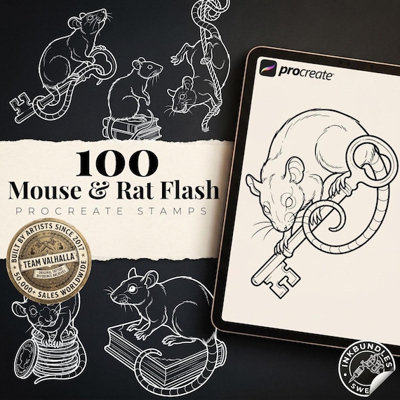 100+ Traditional Rats - custom art | digital download | Tattoo Stencils | Flash designs