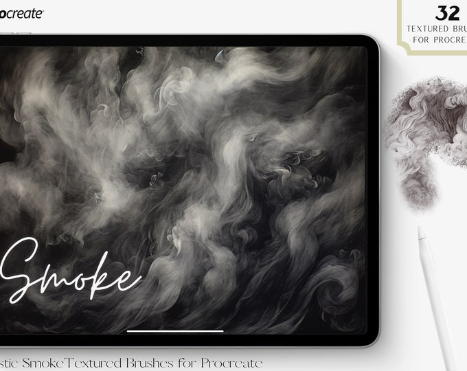 Smoke textured brushes ~ Texturemania ~ custom brushes for Procreate