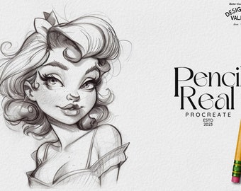 PencilReal ~ realistic pencil brush bundle for Procreate, XL creative kit!