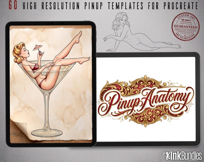 Procreate Pinup Anatomy | original designs (Digital Download) Brushset