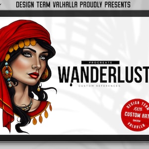 Wanderlust, custom made art references for Procreate