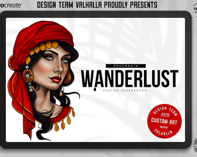 Wanderlust, custom made art references for Procreate