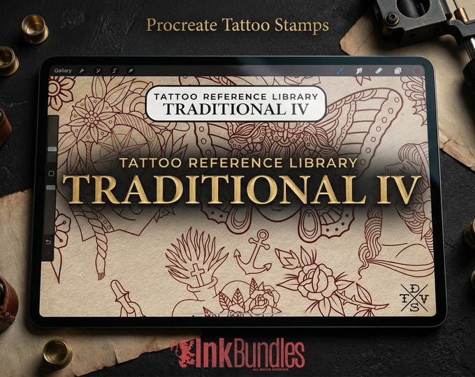 Traditional vol.4 & vol.5 200+ tattoos, traditional references (digital download)
