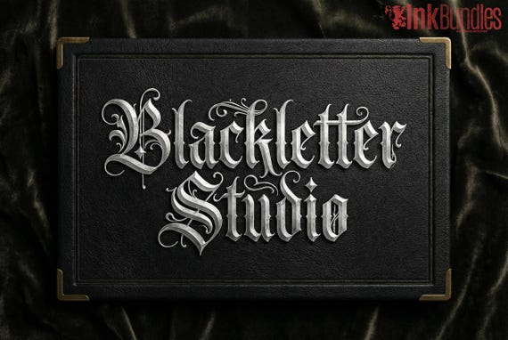 Custom goth blackletters vol.1, references for Procreate