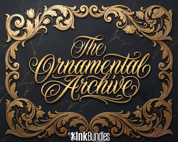 The Ornamental Archive | 200+ Designs | Filigree Acanthus Stencils, Tattoo Elements, Coloring Art