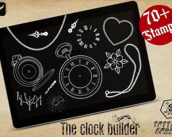 Clock design kit deluxe ! DIY clock builders kit, 70 + design elements
