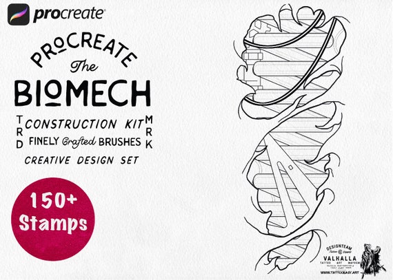 Biomech diy kit for procreate mech /  steampunk