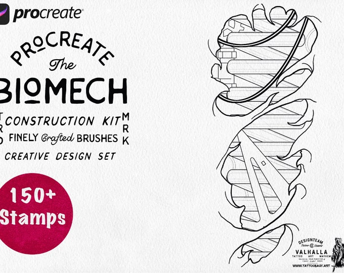 Biomech diy kit for procreate mech /  steampunk