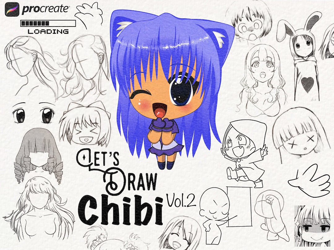 Procreate the Anime Studio / Lets Draw Chibi Vol.2/ Drawing Cute Anime
