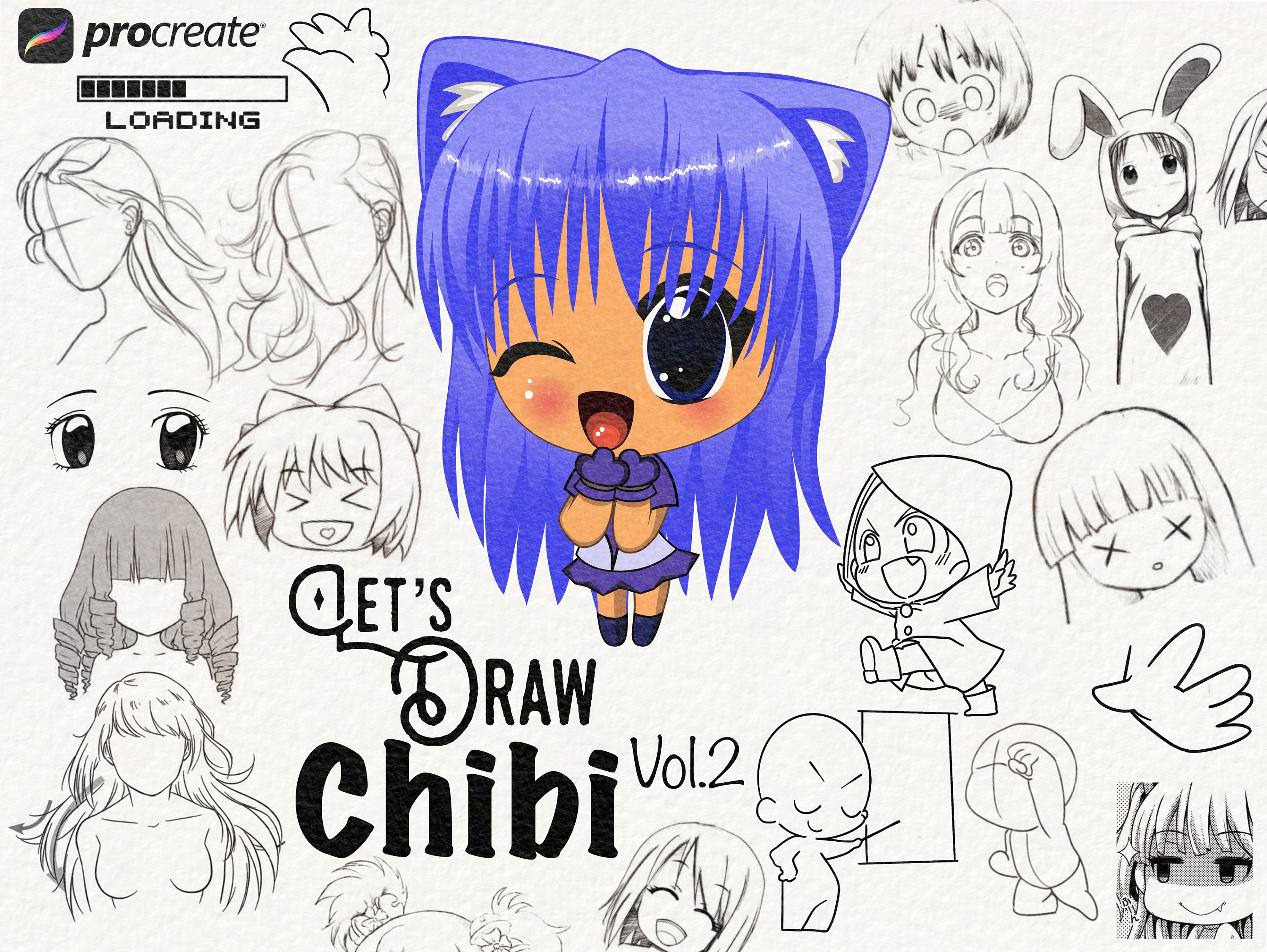 New How to Draw Anime Manga Super Deformed Pose Chibi Chara ver. Art Book