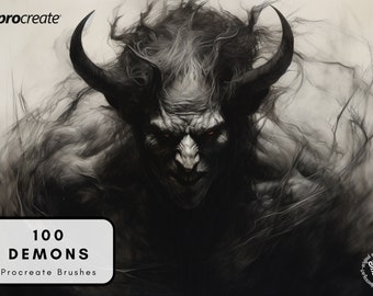 100 demon references for Procreate