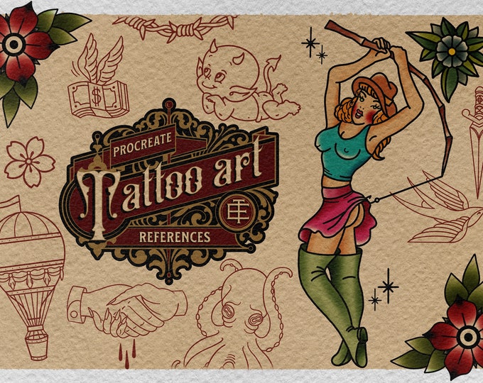 Tattoo stamps,fillers ,inspiration, references or coloring projects! Vol.26 references for Procreate