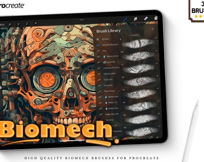 Biomech Textures ~ Texturemania ~ custom brushes for Procreate