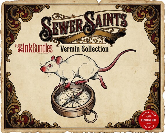 100+ Traditional Rats - custom art | digital download | Tattoo Stencils | Flash designs