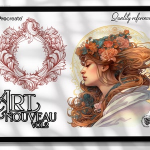 Art Nouveau vol.2, references for Procreate