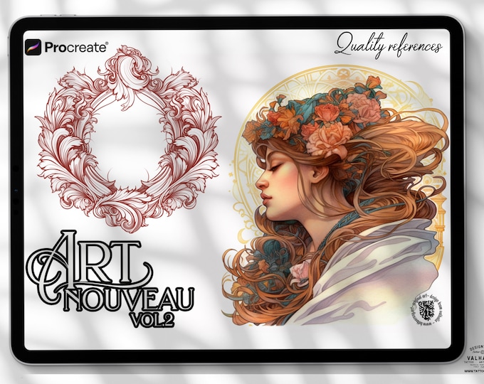 Art Nouveau vol.2, references for Procreate