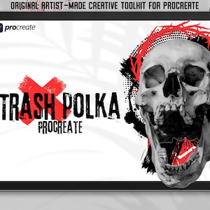 Procreate, The trash polka project ~ over 400 custom made designs & elements, Trash Polka construction kit for Procreate, custom art