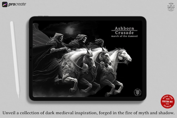 Procreate / Ashborn Crusade, The march of the damned ~ medieval inspired reference library for artists! Custom art