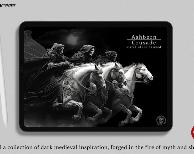 Procreate / Ashborn Crusade, The march of the damned ~ medieval inspired reference library for artists! Custom art