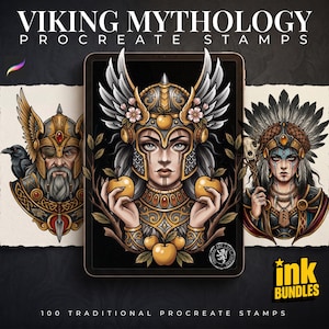 Nordisk mytologi, traditionell viking – Schabloner och flash art Procreatee, PDF-tatueringsreferenser