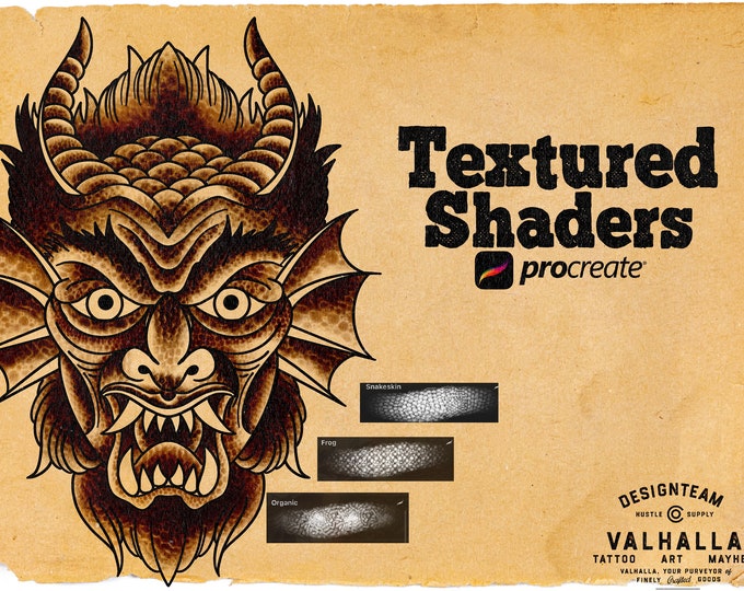 Textured shaders ~ custom brushes for Procreate