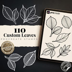 Procreate Neo traditionella fina linjer, anpassat bladdesignkit