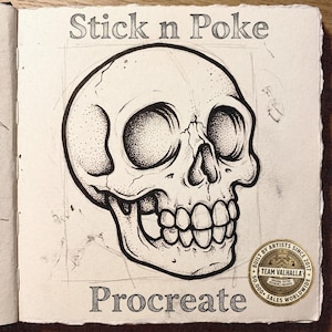 Procreate, Stick n Poke ~ 100% individuell gestaltete Pinsel, Designs, Leinwände & Paletten