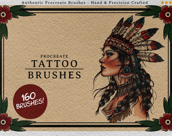 Tattoo Brushes ~ custom made brushes for Procreate