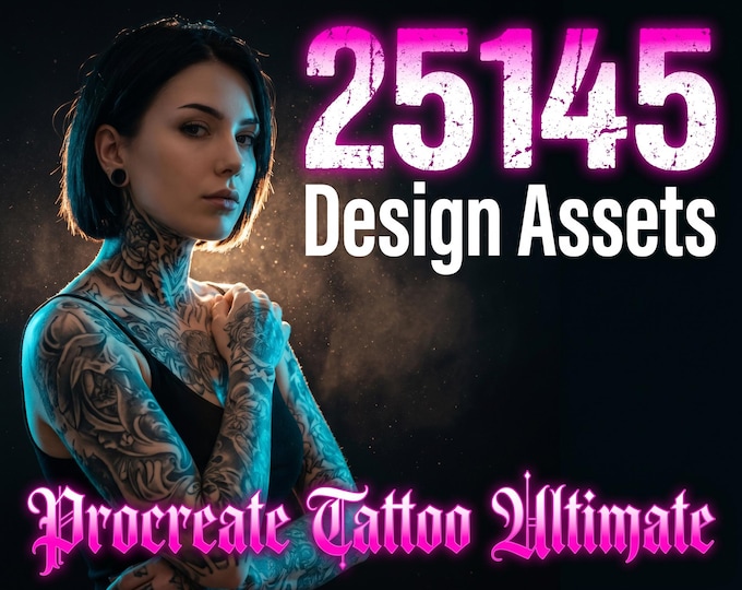 Procreate Tattoo Encyclopedia: 25145+ Design Assets | Digital Download