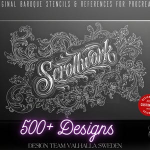 Colección de Maestros Barrocos: Cientos de adornos, 8 paquetes en uno, un conjunto de herramientas atemporal para artistas.