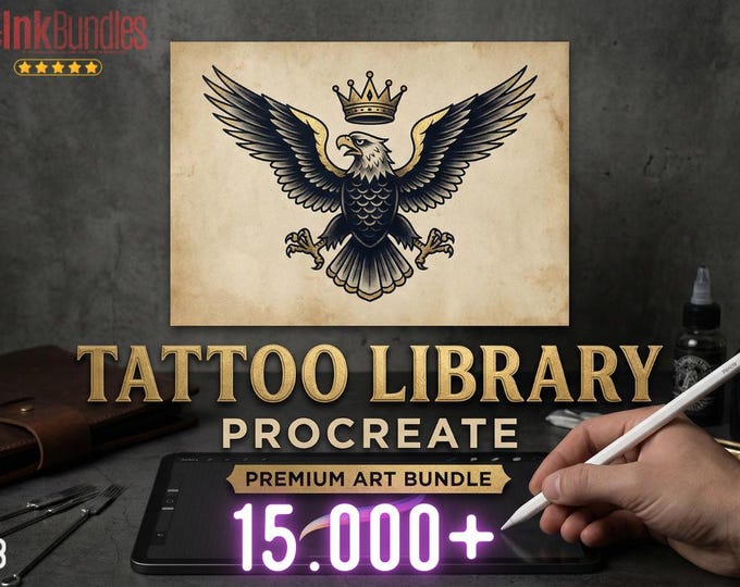 The Tattoo Library 15000+, custom made references compatible with any app! XXL tattoo flash bundle