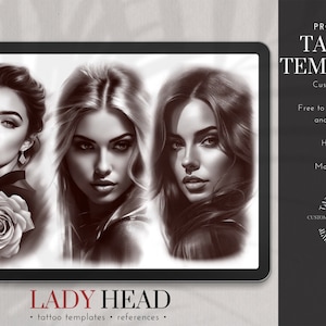 Procreate Lady Head Creative Kit: 80+ Custom Portrait Elements