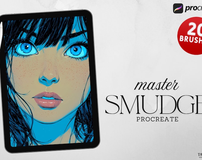 Procreate Smudge Brushes – 20 Blender, Watercolor & Texture Tools | Digital Painting, Ink Effects