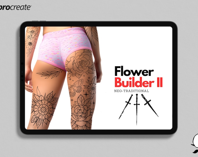 Flower builder vol.2 • Neotrad  • flower design kit for Procreate