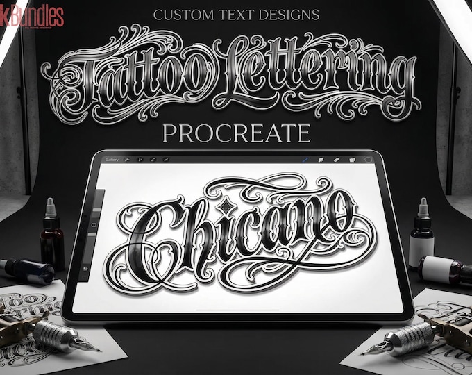 Chicano Text designs- text templates, PNG & Procreate ( digital download ) custom art