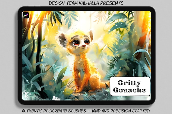 Gritty Goache brush bundle, custom brushes for Procreate