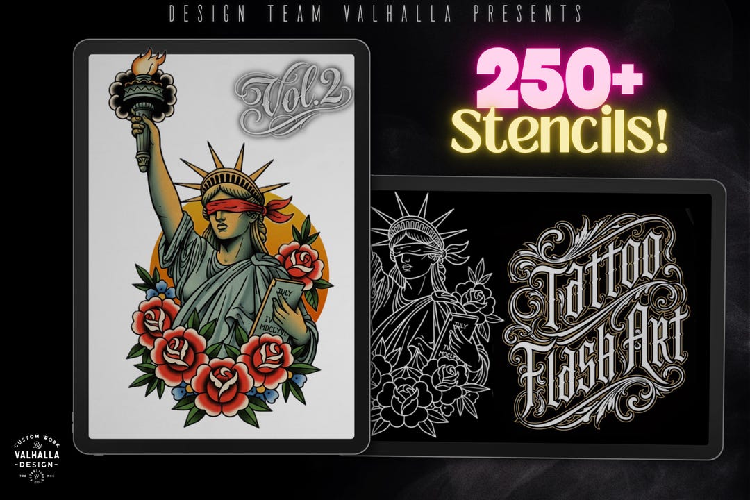 250+ Traditional Tattoo Ideas – Procreate Stamps | Old School - Etsy Canada