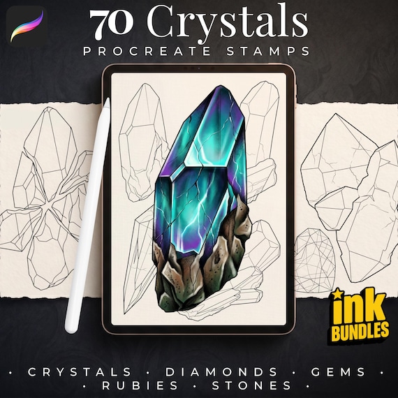 Crystal Tattoo Stencil art – templates & Designs  Procreate | Tattoo References